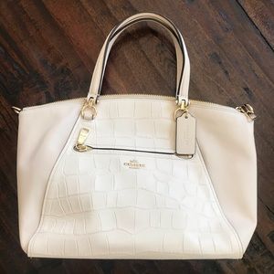 Coach Leather Purse Handbag Bone White Ivory